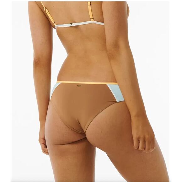 Rip Curl Hibiscus Heat Cheeky Bikini Bottoms - Brown L - Picture 2 of 8